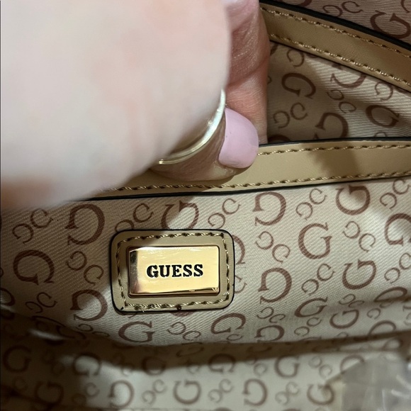 Guess | Chocolate Brown Satchel w/Iconic Logo Bag Charm - Picture 11 of 17